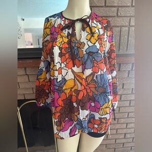 La Perla by Malizia Multicolor Floral Blouse